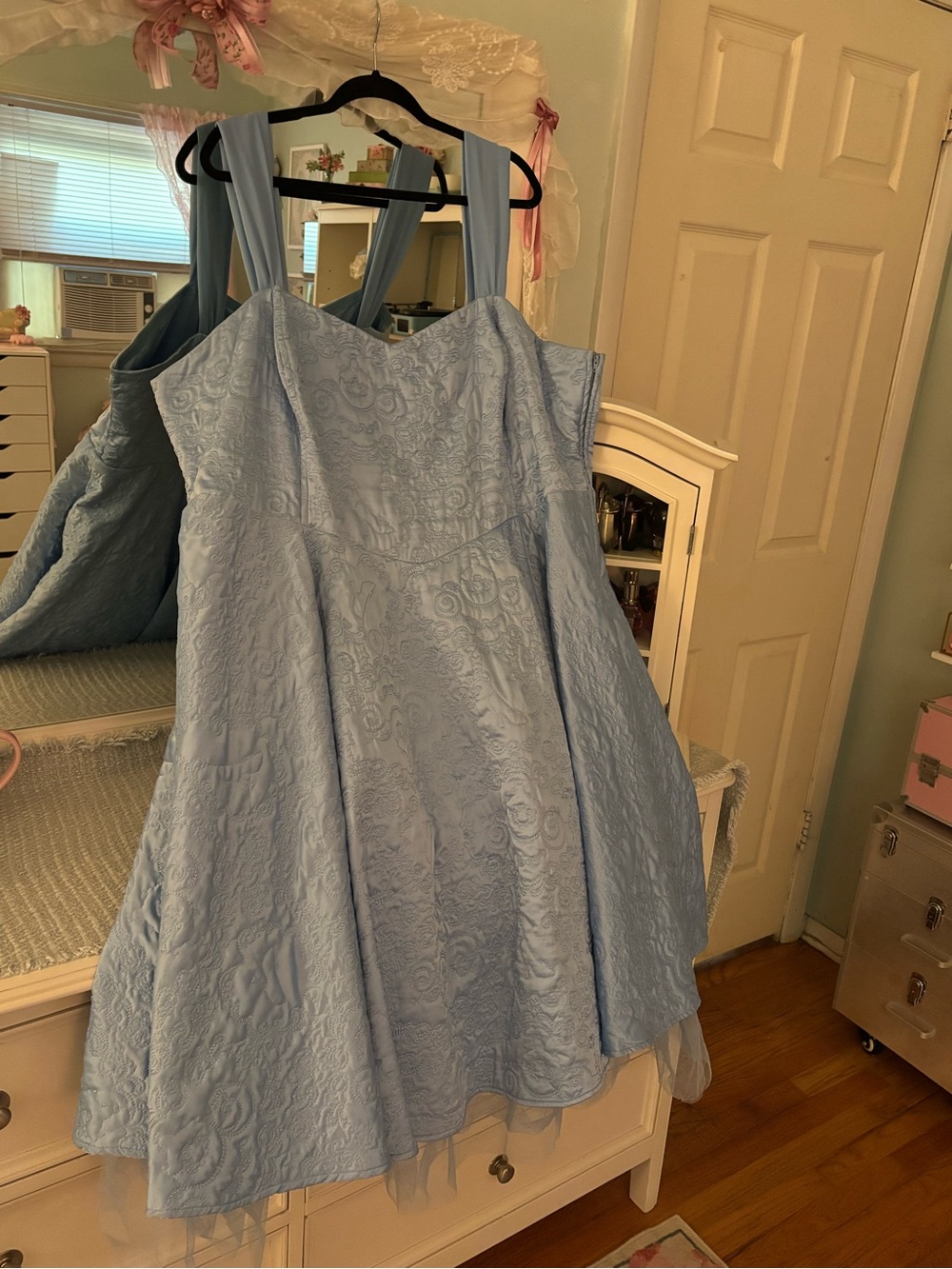 Cinderella blue Floral Party Dress for women
